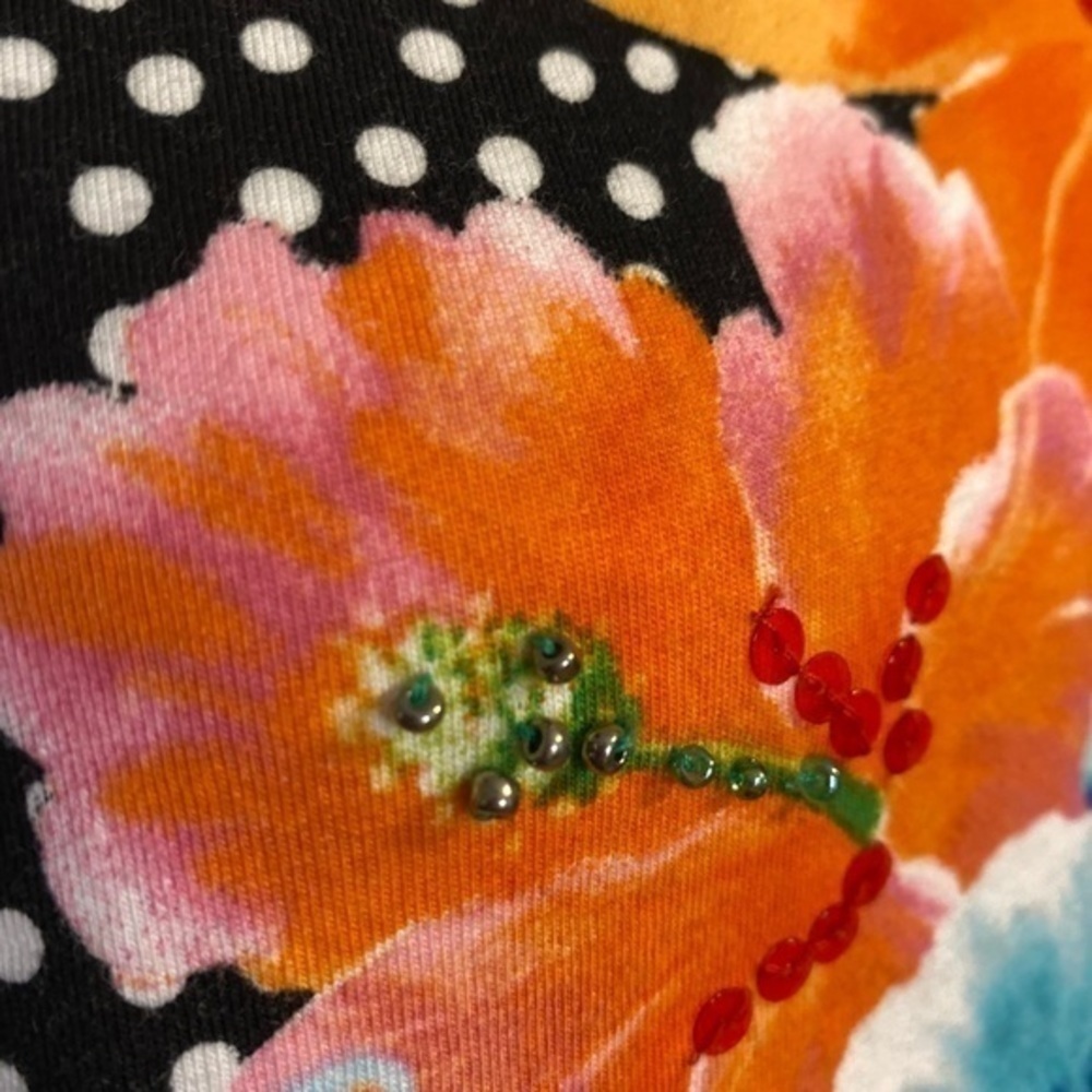 ALFRED DUNNER Top, Tropical & Polka Dots - Picture 4 of 8